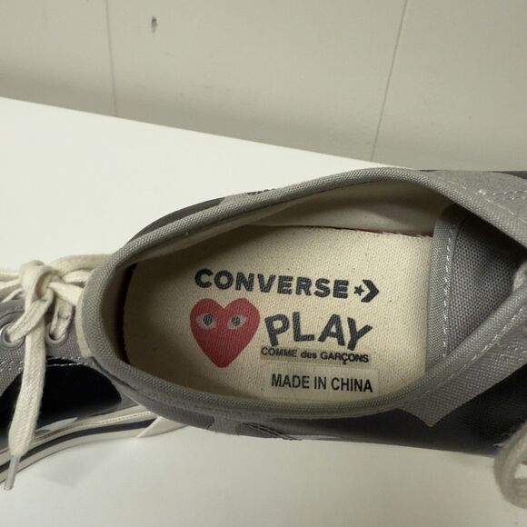 Converse Comme des Garçons PLAY x Jack Purcell Drizzle Black Men 6 Women 7.5 GUC - Picture 5 of 11